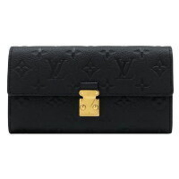 Louis Vuitton Long Wallet Portefeuille Sarah Metis Empreinte Noir Black - Picture 1 of 3